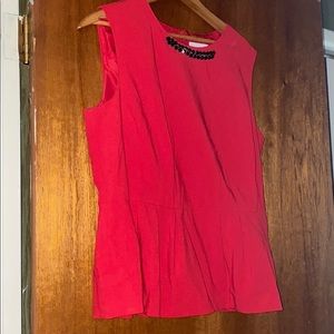 Dressy Red Peplum Top